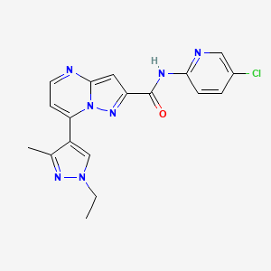 N-(5-CHLORO-2-PYRIDYL)-7-(1-ETHYL-3-METHYL-1H-PYRAZOL-4-YL)PYRAZOLO[1,5-A]PYRIMIDINE-2-CARBOXAMIDE