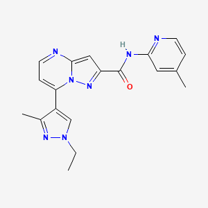 7-(1-ethyl-3-methylpyrazol-4-yl)-N-(4-methylpyridin-2-yl)pyrazolo[1,5-a]pyrimidine-2-carboxamide