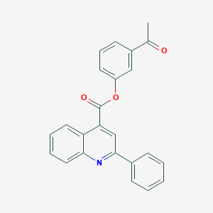 molecular formula C24H17NO3 B435731 3-Acetylphenyl 2-phenyl-4-quinolinecarboxylate CAS No. 353465-90-4