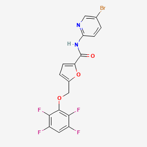 molecular formula C17H9BrF4N2O3 B4357311 N-(5-BROMO-2-PYRIDYL)-5-[(2,3,5,6-TETRAFLUOROPHENOXY)METHYL]-2-FURAMIDE 