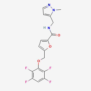 N-[(1-methyl-1H-pyrazol-5-yl)methyl]-5-[(2,3,5,6-tetrafluorophenoxy)methyl]-2-furamide