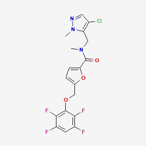 N-[(4-chloro-1-methyl-1H-pyrazol-5-yl)methyl]-N-methyl-5-[(2,3,5,6-tetrafluorophenoxy)methyl]-2-furamide