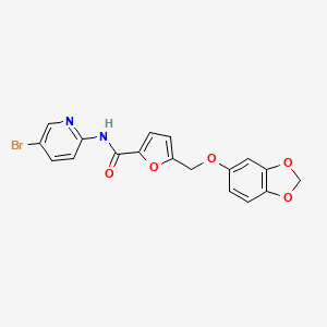 5-[(1,3-BENZODIOXOL-5-YLOXY)METHYL]-N-(5-BROMO-2-PYRIDYL)-2-FURAMIDE