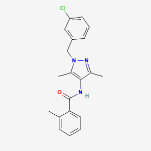 N-[1-(3-chlorobenzyl)-3,5-dimethyl-1H-pyrazol-4-yl]-2-methylbenzamide