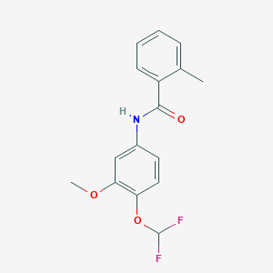 N-[4-(difluoromethoxy)-3-methoxyphenyl]-2-methylbenzamide