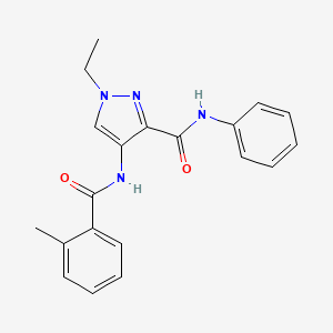 1-ethyl-4-[(2-methylbenzoyl)amino]-N-phenyl-1H-pyrazole-3-carboxamide