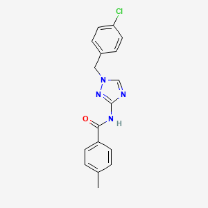 molecular formula C17H15ClN4O B4357422 N-[1-(4-chlorobenzyl)-1H-1,2,4-triazol-3-yl]-4-methylbenzamide 