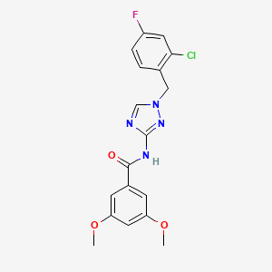 N-[1-(2-chloro-4-fluorobenzyl)-1H-1,2,4-triazol-3-yl]-3,5-dimethoxybenzamide