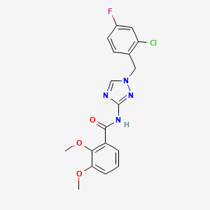 molecular formula C18H16ClFN4O3 B4357549 N-[1-(2-chloro-4-fluorobenzyl)-1H-1,2,4-triazol-3-yl]-2,3-dimethoxybenzamide 