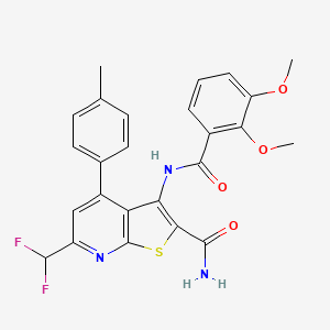 6-(difluoromethyl)-3-[(2,3-dimethoxybenzoyl)amino]-4-(4-methylphenyl)thieno[2,3-b]pyridine-2-carboxamide