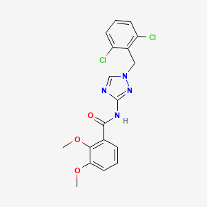 molecular formula C18H16Cl2N4O3 B4357561 N-[1-(2,6-dichlorobenzyl)-1H-1,2,4-triazol-3-yl]-2,3-dimethoxybenzamide 