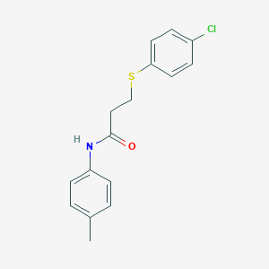 3-[(4-chlorophenyl)sulfanyl]-N-(4-methylphenyl)propanamide