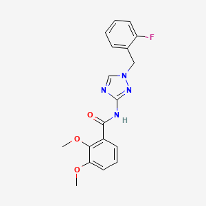 molecular formula C18H17FN4O3 B4357575 N-[1-(2-fluorobenzyl)-1H-1,2,4-triazol-3-yl]-2,3-dimethoxybenzamide 