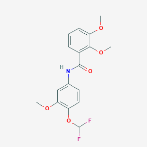 molecular formula C17H17F2NO5 B4357583 N-[4-(difluoromethoxy)-3-methoxyphenyl]-2,3-dimethoxybenzamide 