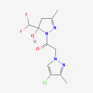 2-(4-CHLORO-3-METHYL-1H-PYRAZOL-1-YL)-1-[5-(DIFLUOROMETHYL)-5-HYDROXY-3-METHYL-4,5-DIHYDRO-1H-PYRAZOL-1-YL]-1-ETHANONE