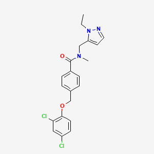 4-[(2,4-dichlorophenoxy)methyl]-N-[(1-ethyl-1H-pyrazol-5-yl)methyl]-N-methylbenzamide