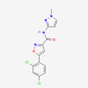 5-(2,4-dichlorophenyl)-N-(1-methyl-1H-pyrazol-3-yl)-3-isoxazolecarboxamide