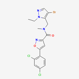 N-[(4-bromo-1-ethyl-1H-pyrazol-5-yl)methyl]-5-(2,4-dichlorophenyl)-N-methyl-3-isoxazolecarboxamide