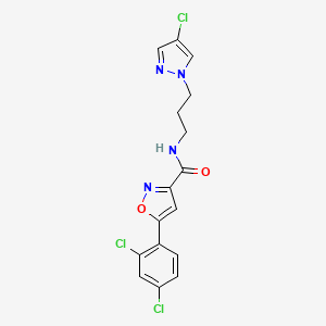 N-[3-(4-chloro-1H-pyrazol-1-yl)propyl]-5-(2,4-dichlorophenyl)-3-isoxazolecarboxamide