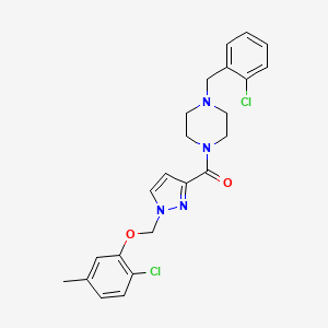 [4-(2-CHLOROBENZYL)PIPERAZINO]{1-[(2-CHLORO-5-METHYLPHENOXY)METHYL]-1H-PYRAZOL-3-YL}METHANONE