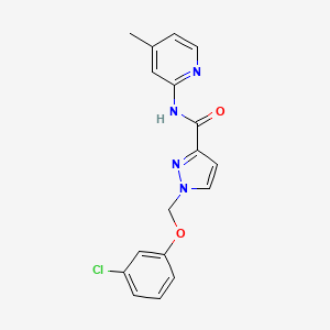 1-[(3-CHLOROPHENOXY)METHYL]-N-(4-METHYL-2-PYRIDYL)-1H-PYRAZOLE-3-CARBOXAMIDE