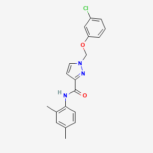 molecular formula C19H18ClN3O2 B4357700 1-[(3-chlorophenoxy)methyl]-N-(2,4-dimethylphenyl)-1H-pyrazole-3-carboxamide 