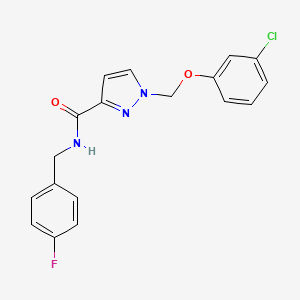 1-[(3-chlorophenoxy)methyl]-N-(4-fluorobenzyl)-1H-pyrazole-3-carboxamide