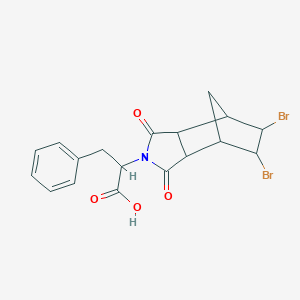 2-(5,6-dibromo-1,3-dioxooctahydro-2H-4,7-methanoisoindol-2-yl)-3-phenylpropanoic acid