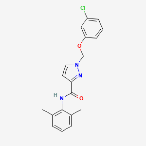 molecular formula C19H18ClN3O2 B4357728 1-[(3-chlorophenoxy)methyl]-N-(2,6-dimethylphenyl)-1H-pyrazole-3-carboxamide 