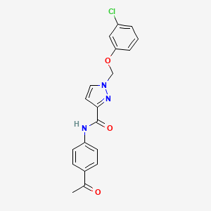 N-(4-acetylphenyl)-1-[(3-chlorophenoxy)methyl]-1H-pyrazole-3-carboxamide