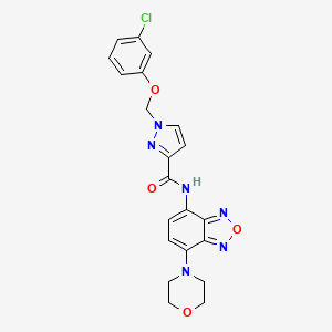 1-[(3-CHLOROPHENOXY)METHYL]-N-(7-MORPHOLINO-2,1,3-BENZOXADIAZOL-4-YL)-1H-PYRAZOLE-3-CARBOXAMIDE