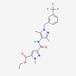 ethyl 3-[({3,5-dimethyl-1-[3-(trifluoromethyl)benzyl]-1H-pyrazol-4-yl}amino)carbonyl]-1-methyl-1H-pyrazole-5-carboxylate