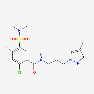 2,4-DICHLORO-5-[(DIMETHYLAMINO)SULFONYL]-N~1~-[3-(4-METHYL-1H-PYRAZOL-1-YL)PROPYL]BENZAMIDE