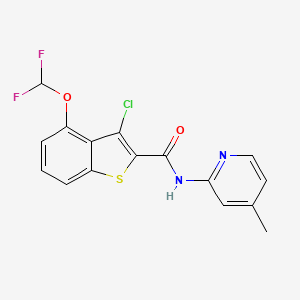 3-CHLORO-4-(DIFLUOROMETHOXY)-N-(4-METHYL-2-PYRIDYL)-1-BENZOTHIOPHENE-2-CARBOXAMIDE