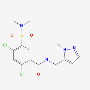 2,4-dichloro-5-[(dimethylamino)sulfonyl]-N-methyl-N-[(1-methyl-1H-pyrazol-5-yl)methyl]benzamide