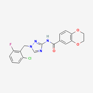 N-[1-(2-chloro-6-fluorobenzyl)-1H-1,2,4-triazol-3-yl]-2,3-dihydro-1,4-benzodioxine-6-carboxamide