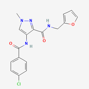 4-[(4-chlorobenzoyl)amino]-N-(2-furylmethyl)-1-methyl-1H-pyrazole-3-carboxamide