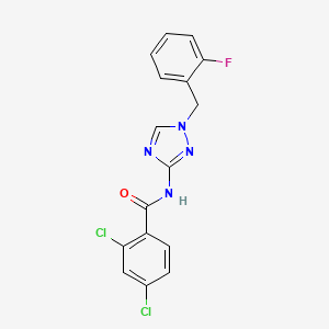 2,4-dichloro-N-[1-(2-fluorobenzyl)-1H-1,2,4-triazol-3-yl]benzamide