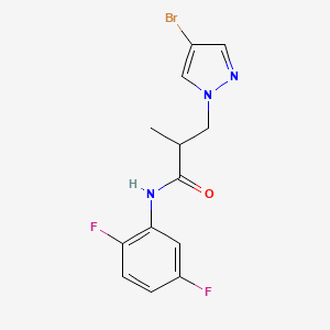 3-(4-bromo-1H-pyrazol-1-yl)-N-(2,5-difluorophenyl)-2-methylpropanamide