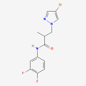 3-(4-bromo-1H-pyrazol-1-yl)-N-(3,4-difluorophenyl)-2-methylpropanamide