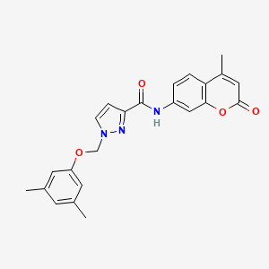 1-[(3,5-dimethylphenoxy)methyl]-N-(4-methyl-2-oxo-2H-chromen-7-yl)-1H-pyrazole-3-carboxamide