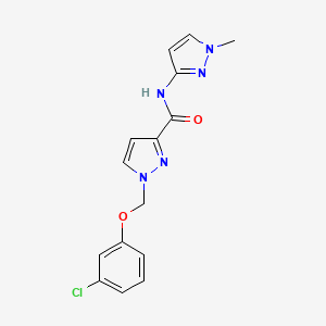 1-[(3-chlorophenoxy)methyl]-N-(1-methyl-1H-pyrazol-3-yl)-1H-pyrazole-3-carboxamide