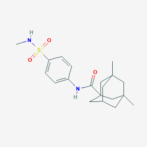 molecular formula C20H28N2O3S B4357913 3,5-dimethyl-N-{4-[(methylamino)sulfonyl]phenyl}-1-adamantanecarboxamide 