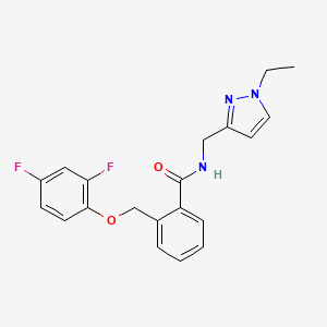 2-[(2,4-difluorophenoxy)methyl]-N-[(1-ethyl-1H-pyrazol-3-yl)methyl]benzamide