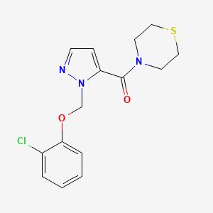 {1-[(2-CHLOROPHENOXY)METHYL]-1H-PYRAZOL-5-YL}(1,4-THIAZINAN-4-YL)METHANONE