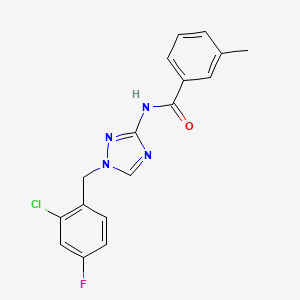 N-[1-(2-chloro-4-fluorobenzyl)-1H-1,2,4-triazol-3-yl]-3-methylbenzamide