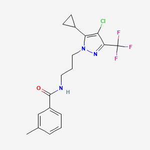 N-{3-[4-chloro-5-cyclopropyl-3-(trifluoromethyl)-1H-pyrazol-1-yl]propyl}-3-methylbenzamide