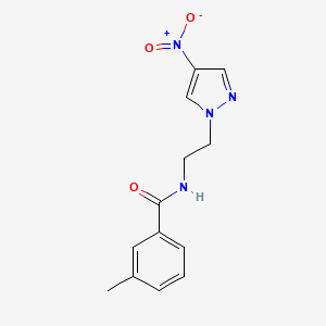 molecular formula C13H14N4O3 B4358006 3-METHYL-N~1~-[2-(4-NITRO-1H-PYRAZOL-1-YL)ETHYL]BENZAMIDE 