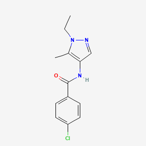 4-chloro-N-(1-ethyl-5-methyl-1H-pyrazol-4-yl)benzamide