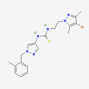 N-[2-(4-bromo-3,5-dimethyl-1H-pyrazol-1-yl)ethyl]-N'-[1-(2-methylbenzyl)-1H-pyrazol-4-yl]thiourea